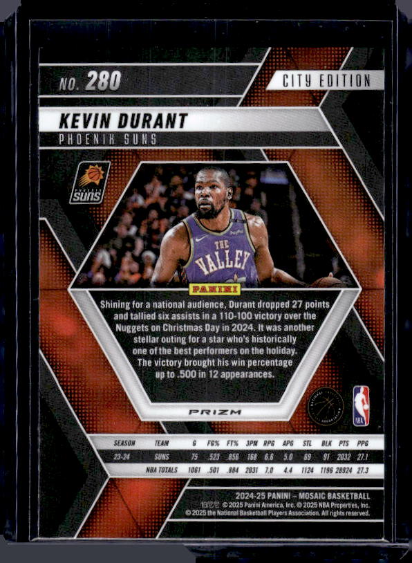 2024-25 Panini Mosaic #280 Kevin Durant Green Mosaic