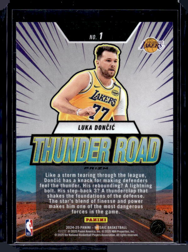 2024-25 Panini Mosaic #1 Luka Doncic Thunder Road Mosaic