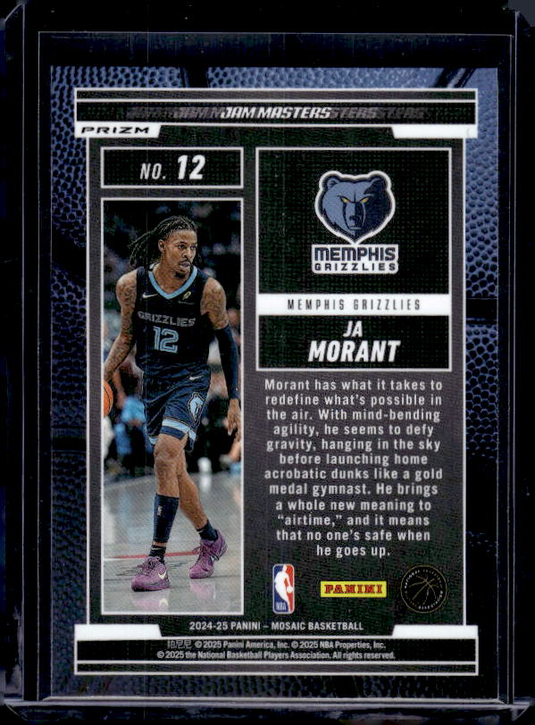 2024-25 Panini Mosaic #12 Ja Morant Jam Masters Mosaic