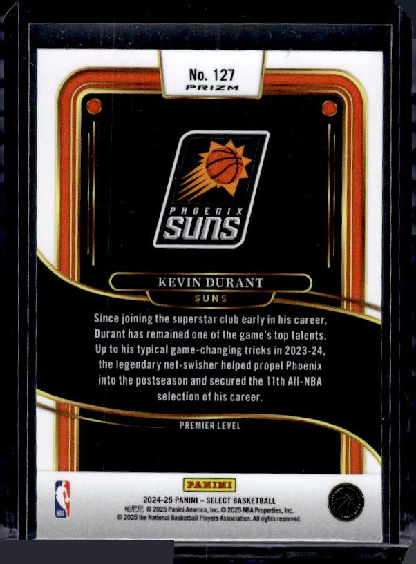 2024-25 Panini Select #127 Kevin Durant Green White Purple Prizm