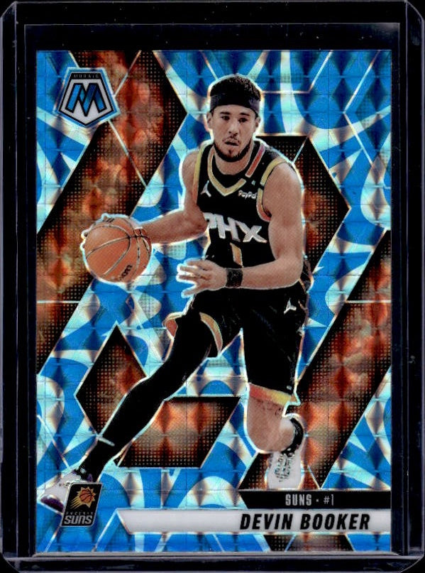 2024-25 Panini Mosaic #200 Devin Booker Reactive Blue Mosaic