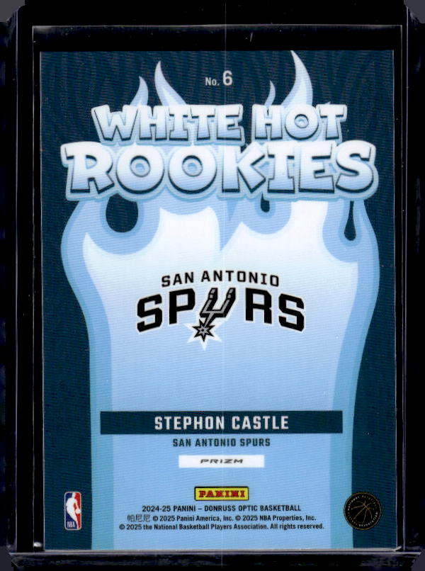 2024-25 Donruss Optic #6 Stephon Castle White Hot Rookies Purple