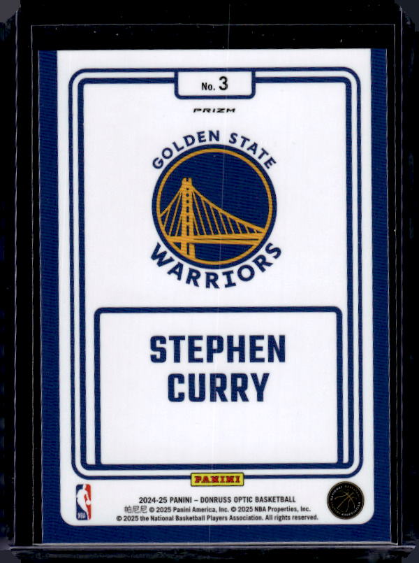 2024-25 Donruss Optic #3 Stephen Curry Winner Stays Purple