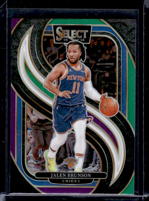 2024-25 Panini Select #151 Jalen Brunson Green White Purple Prizm