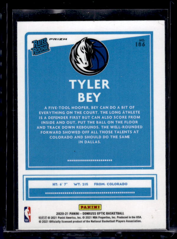 2020-21 Donruss Optic #186 Tyler Bey Silver Pulsar