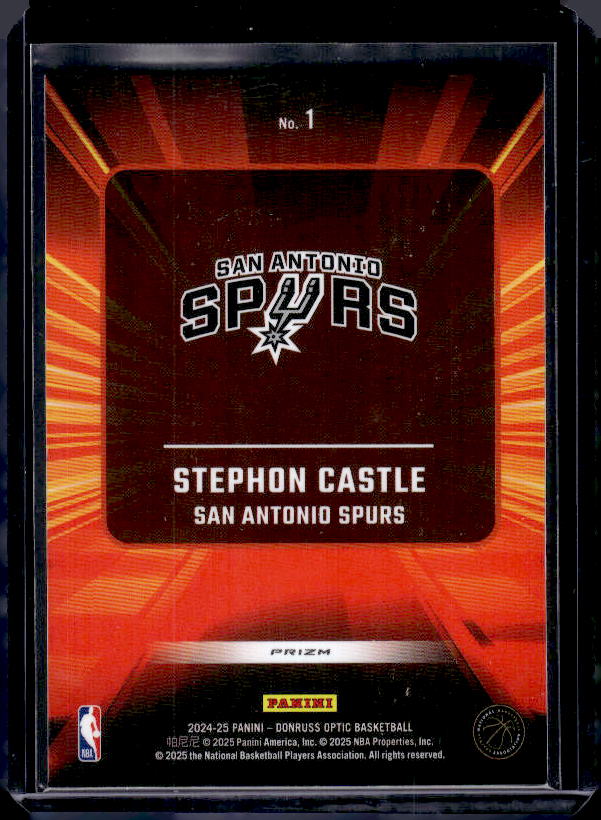 2024-25 Donruss Optic #1 Stephon Castle Express Lane Holo