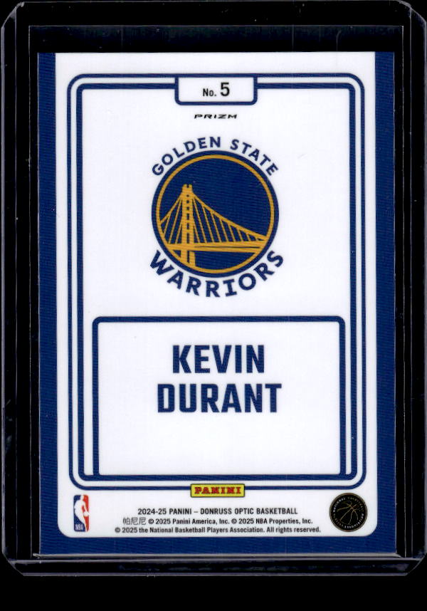 2024-25 Donruss Optic #5 Kevin Durant Winner Stays Purple