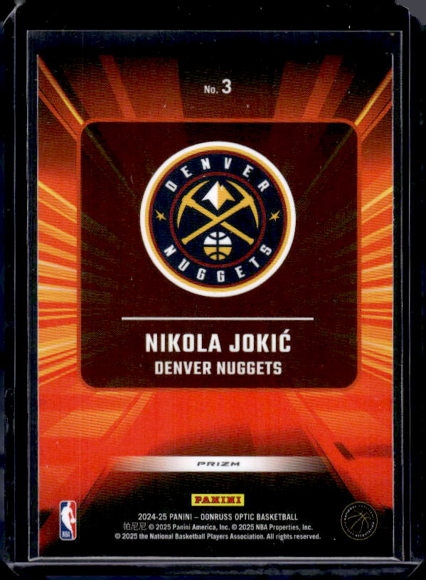 2024-25 Donruss Optic #3 Nikola Jokic Express Lane Purple