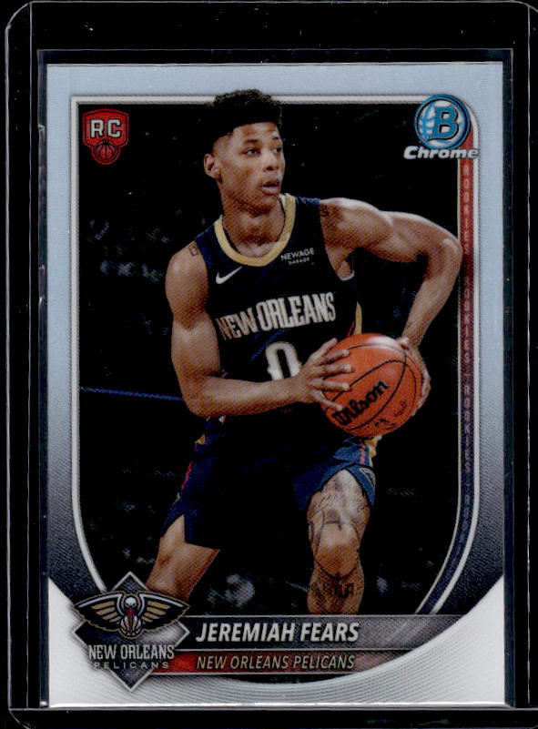 2025-26 Bowman #BRR-7 Jeremiah Fears Chrome Rookie Red RC Logo