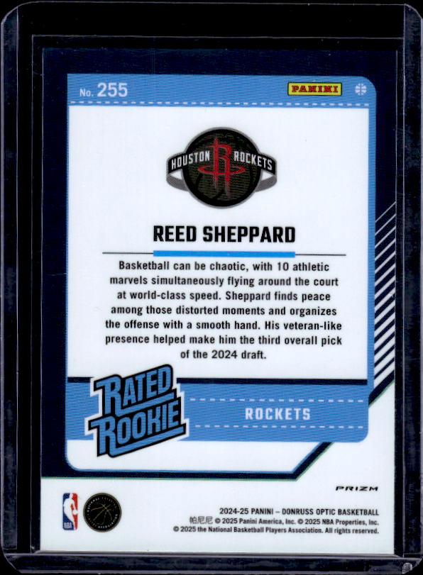 2024-25 Donruss Optic #255 Reed Sheppard Purple