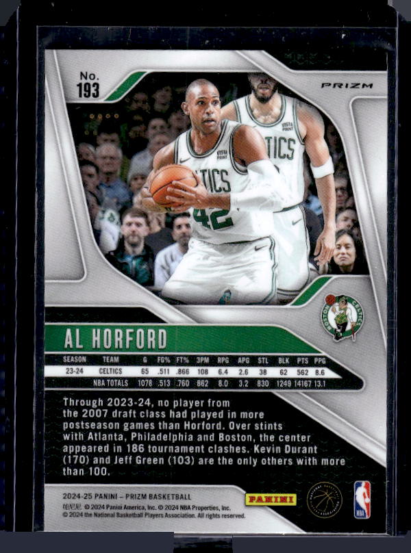2024-25 Panini Prizm #193 Al Horford Prizms Green