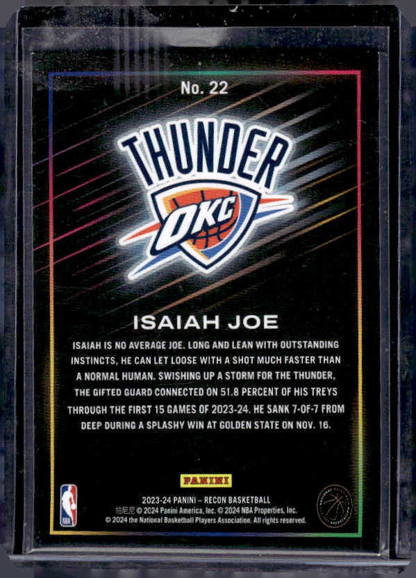 2023-24 Panini Recon #22 Isaiah Joe Holo Bronze #/299
