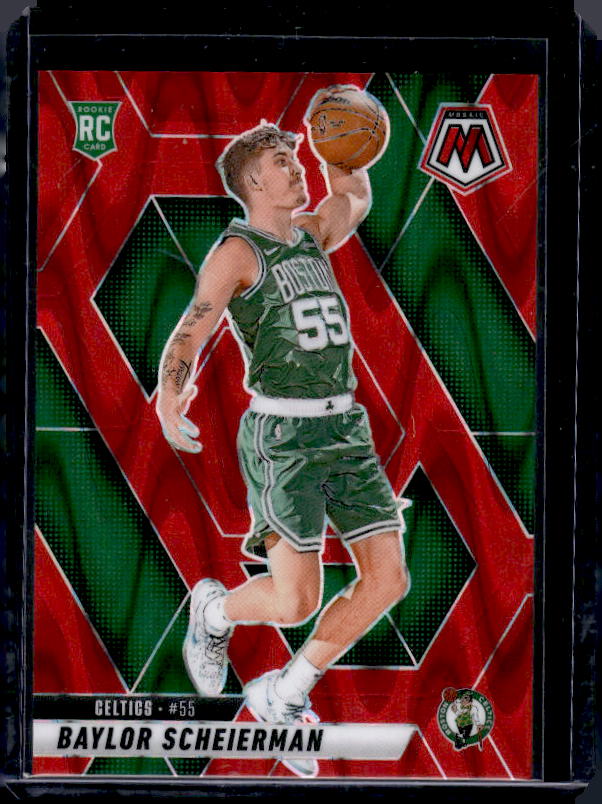 2024-25 Panini Mosaic #245 Baylor Scheierman Red Seismic Mosaic #/299