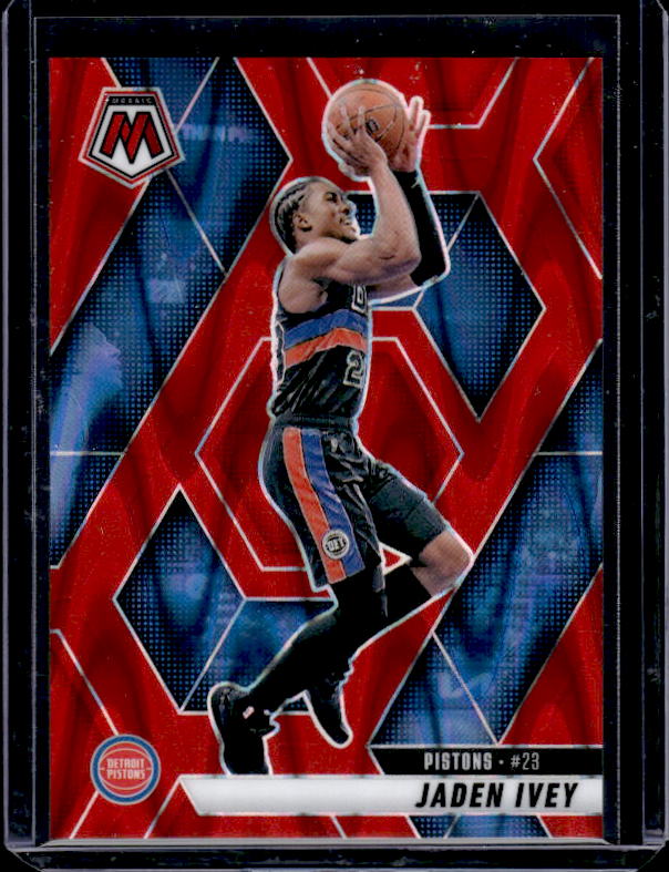 2024-25 Panini Mosaic #159 Jaden Ivey Red Seismic Mosaic #/299