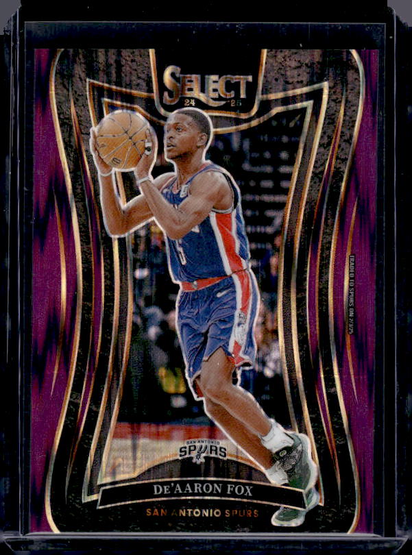 2024-25 Panini Select #336 De'Aaron Fox Purple Flash Prizm #/249