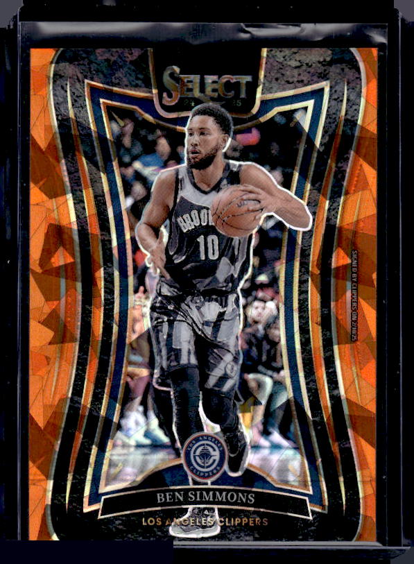 2024-25 Panini Select #352 Ben Simmons Orange Cracked Ice Prizm #/275