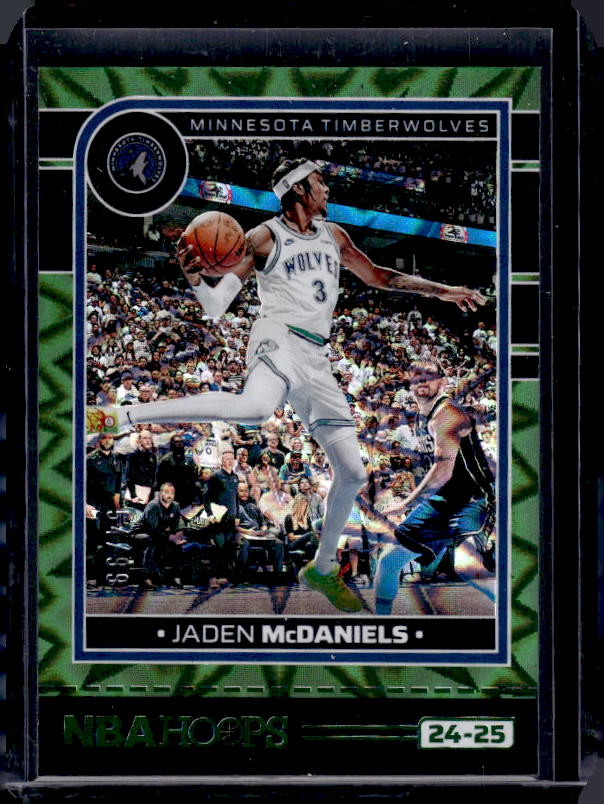 2024-25 Hoops #6 Jaden McDaniels Green Explosion #/99