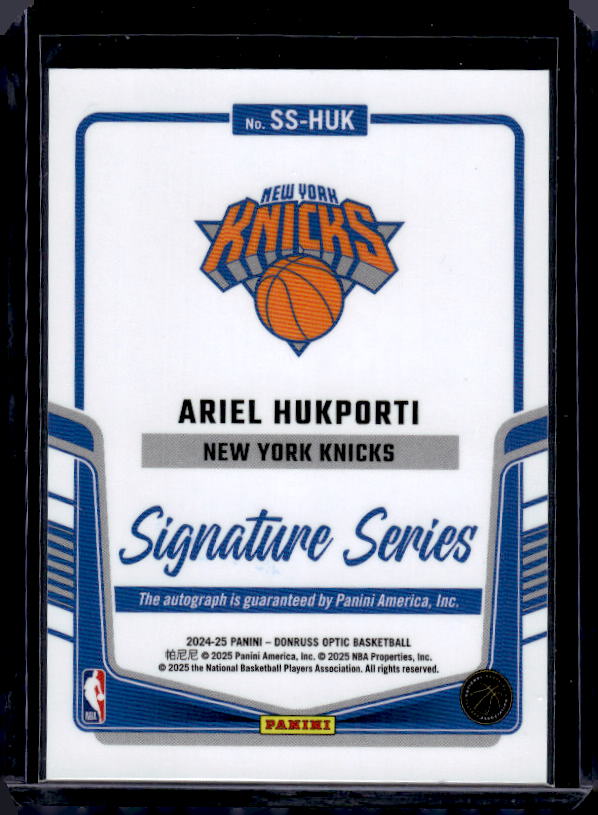 2024-25 Donruss Optic #SS-HUK Ariel Hukporti Signature Series