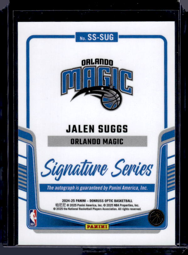 2024-25 Donruss Optic #SS-SUG Jalen Suggs Signature Series