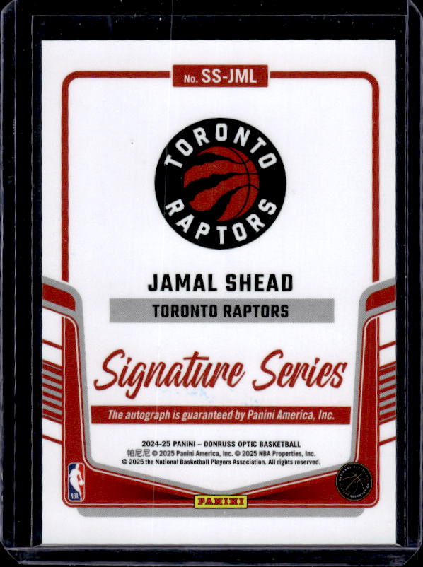 2024-25 Donruss Optic #SS-JML Jamal Shead Signature Series