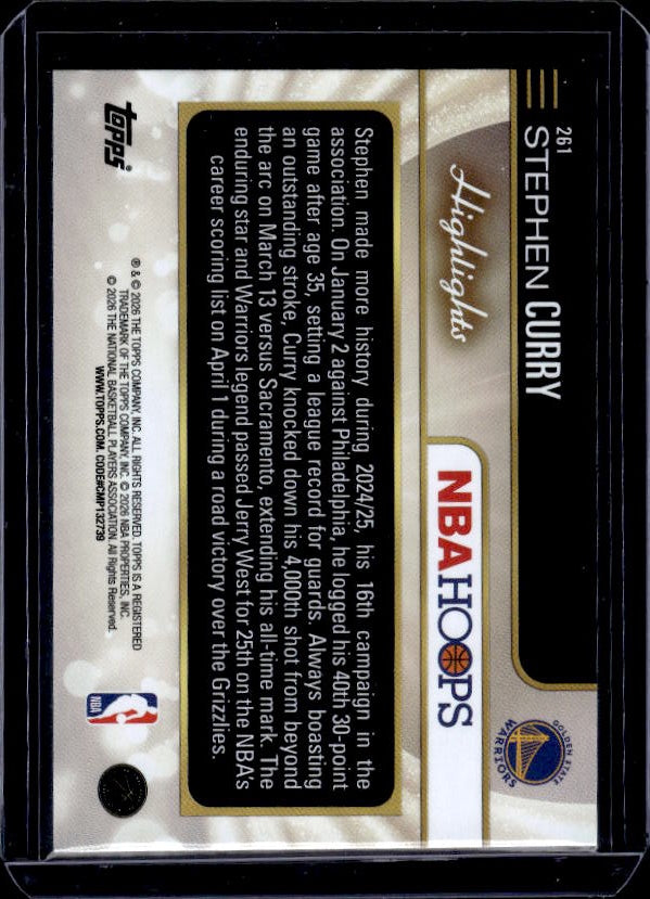 2025-26 Hoops #261 Stephen Curry