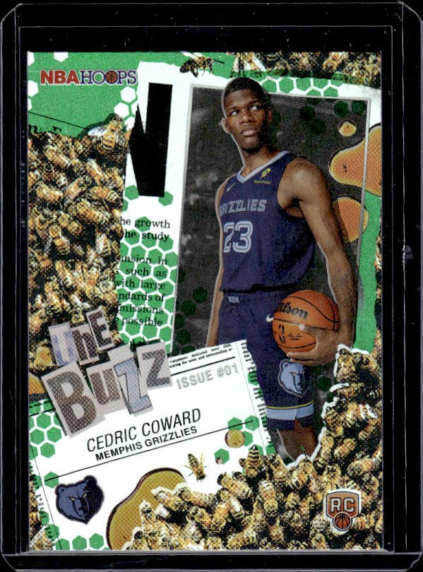 2025-26 Hoops #TB-11 Cedric Coward The Buzz Green Hoops