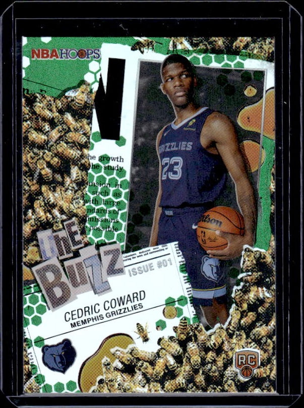 2025-26 Hoops #TB-11 Cedric Coward The Buzz Green Hoops