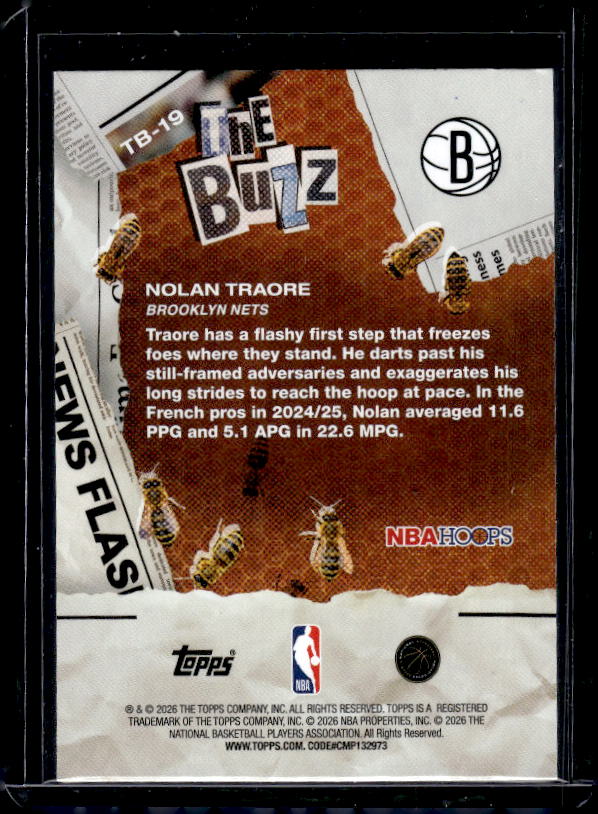 2025-26 Hoops #TB-19 Nolan Traore The Buzz
