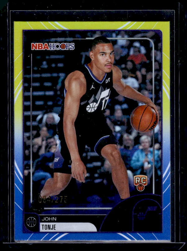 2025-26 Hoops #162 John Tonje Yellow and Blue /275