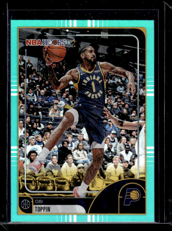 2025-26 Hoops #225 Obi Toppin Rainbow Teal #/299