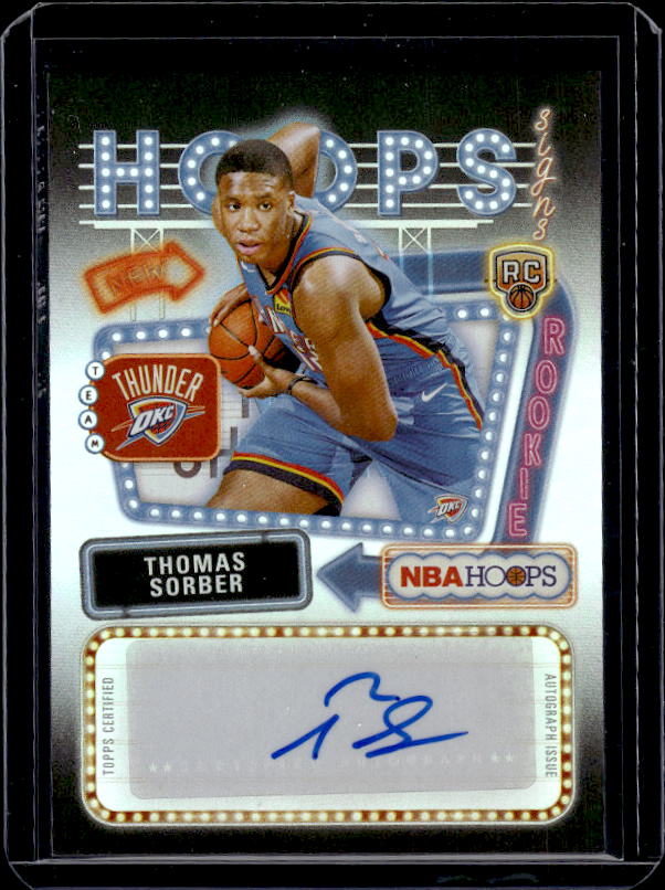 2025-26 Hoops #HFS-TS Thomas Sorber Hoops Rookie First Signs