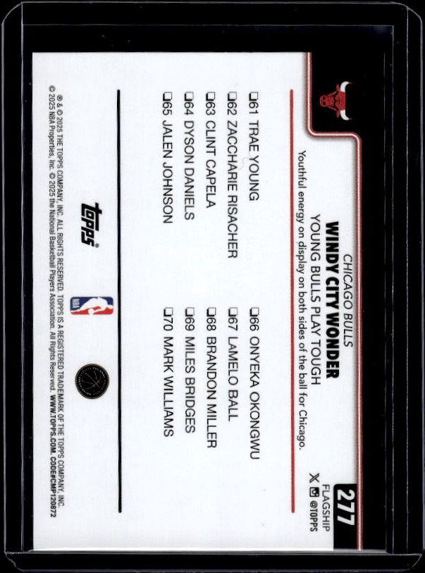 2025-26 Topps #277 Windy City Wonder: Young Bulls Play Tough