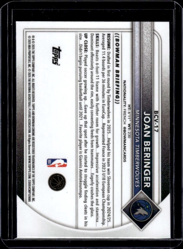 2025-26 Bowman #17 Joan Beringer