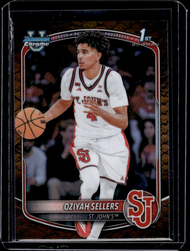 2025-26 Bowman #BCP-87 Oziyah Sellers Chrome Prospects Reptilian Refractor