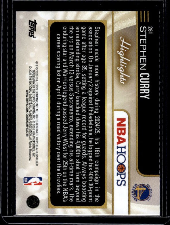 2025-26 Hoops #261 Stephen Curry