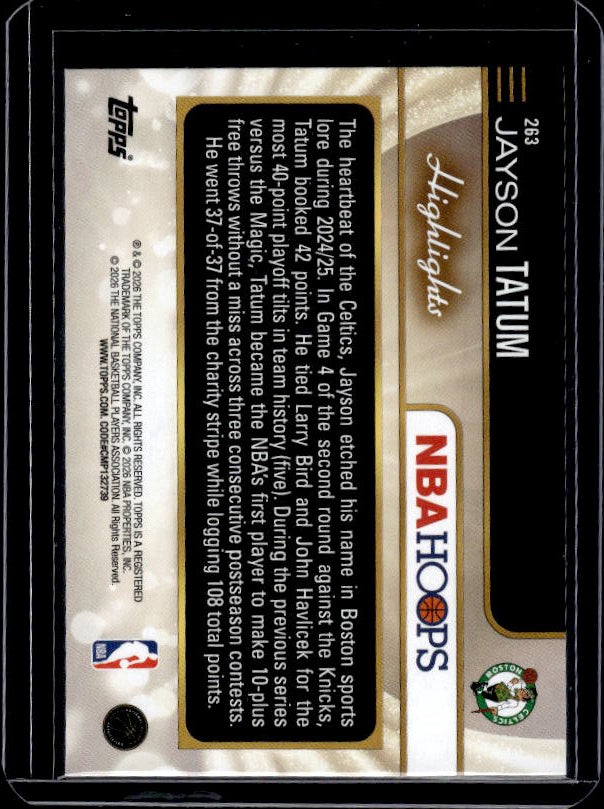 2025-26 Hoops #263 Jayson Tatum