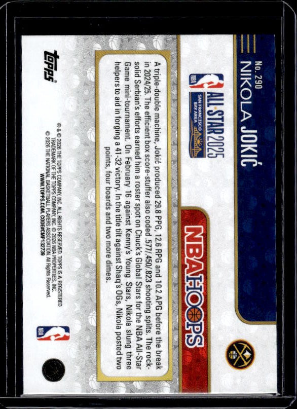 2025-26 Hoops #290 Nikola Jokic