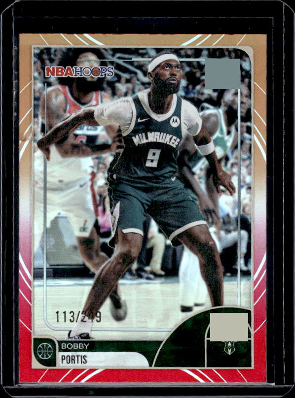 2025-26 Hoops #79 Bobby Portis Rainbow Red and Orange #/249