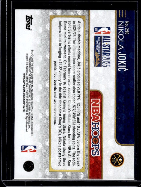 2025-26 Hoops #290 Nikola Jokic