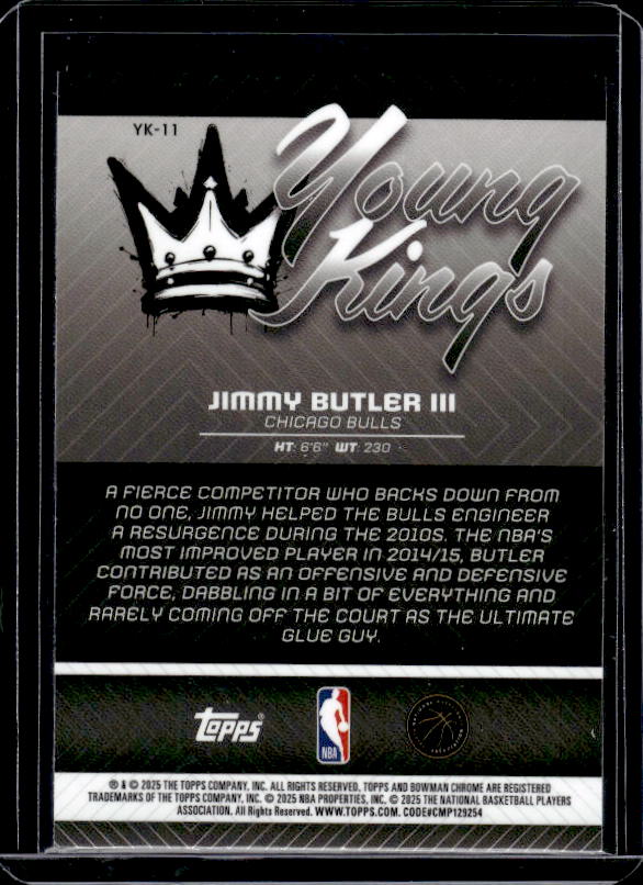 2025-26 Bowman #YK-11 Jimmy Butler III Young Kings