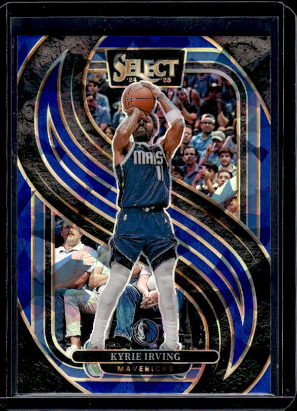 2024-25 Panini Select #148 Kyrie Irving Blue Cracked Ice Prizm