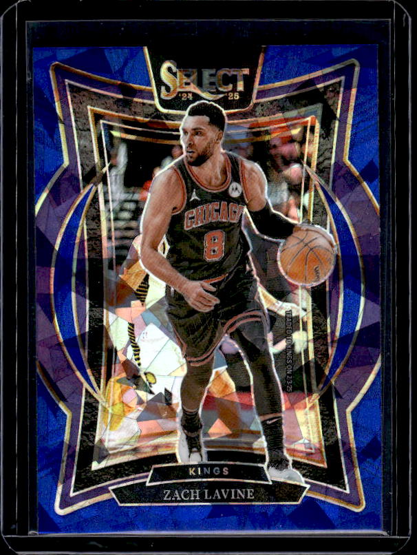2024-25 Panini Select #10 Zach LaVine Blue Cracked Ice Prizm