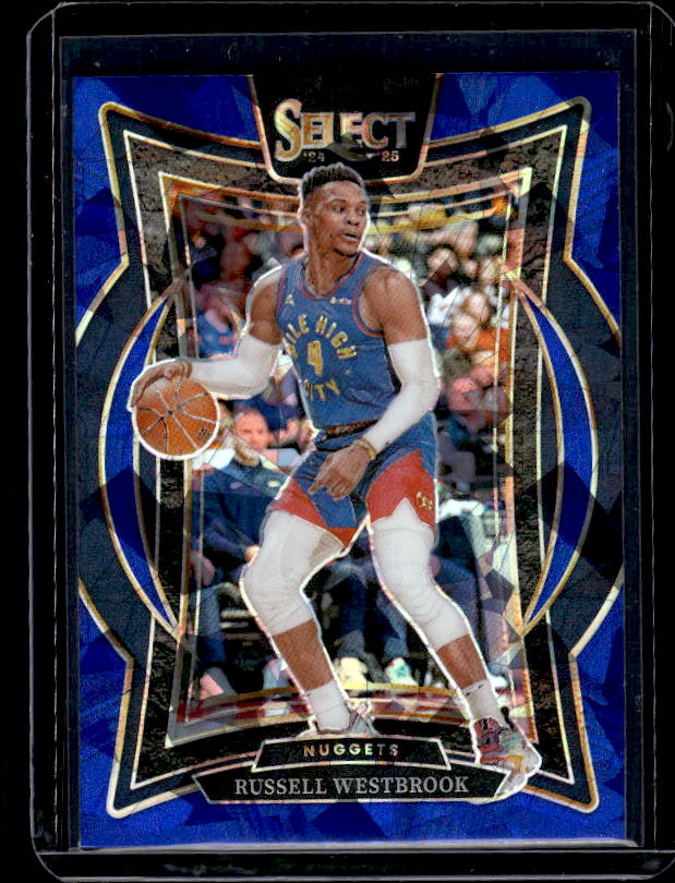 2024-25 Panini Select #18 Russell Westbrook Blue Cracked Ice Prizm