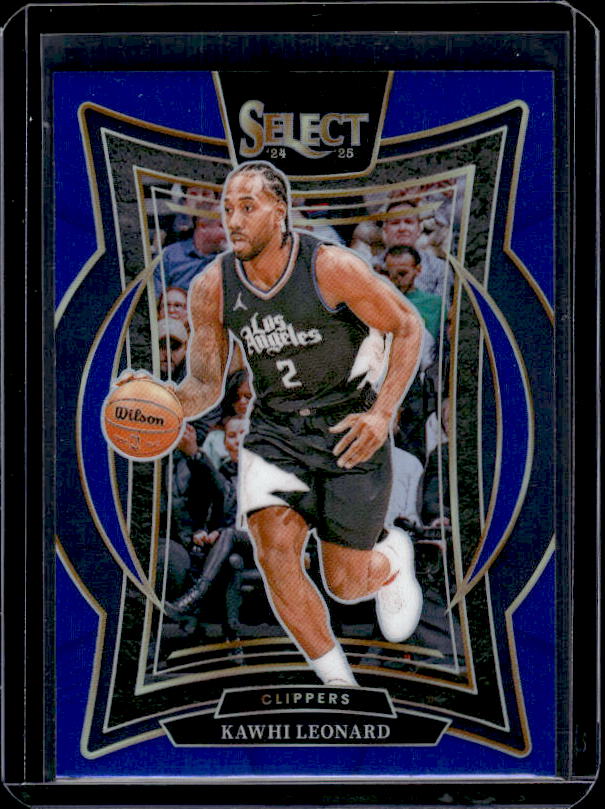 2024-25 Panini Select #61 Kawhi Leonard Blue Prizm