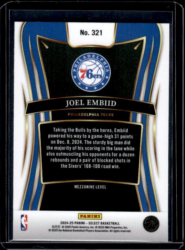 2024-25 Panini Select #321 Joel Embiid