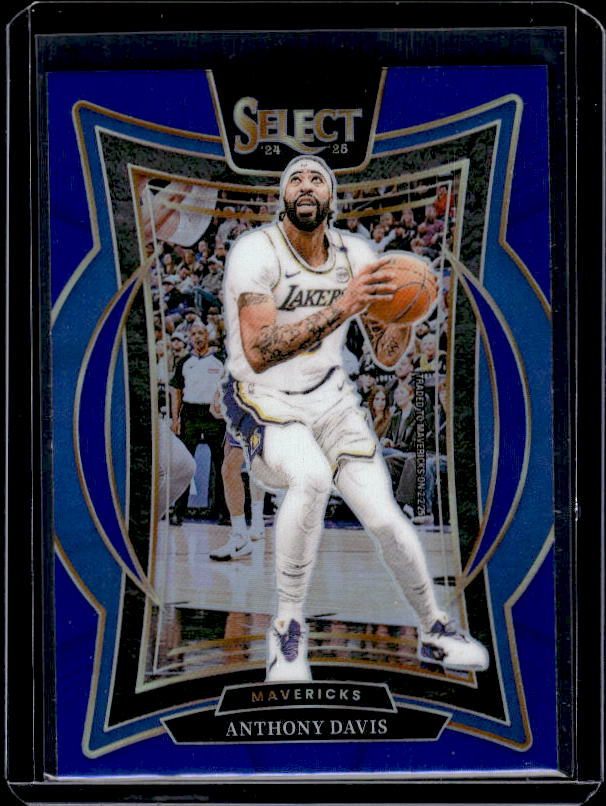 2024-25 Panini Select #25 Anthony Davis Blue Prizm