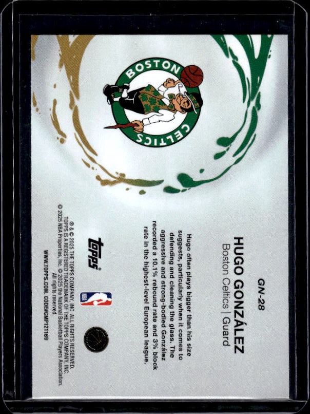 2025-26 Topps #GN-28 Hugo González Generation Now