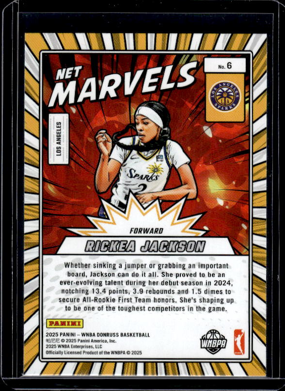 2025 Donruss WNBA #6 Rickea Jackson Net Marvels