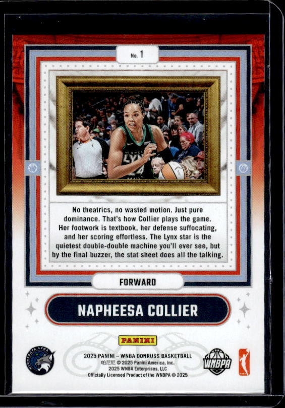 2025 Donruss WNBA #1 Napheesa Collier Franchise Features