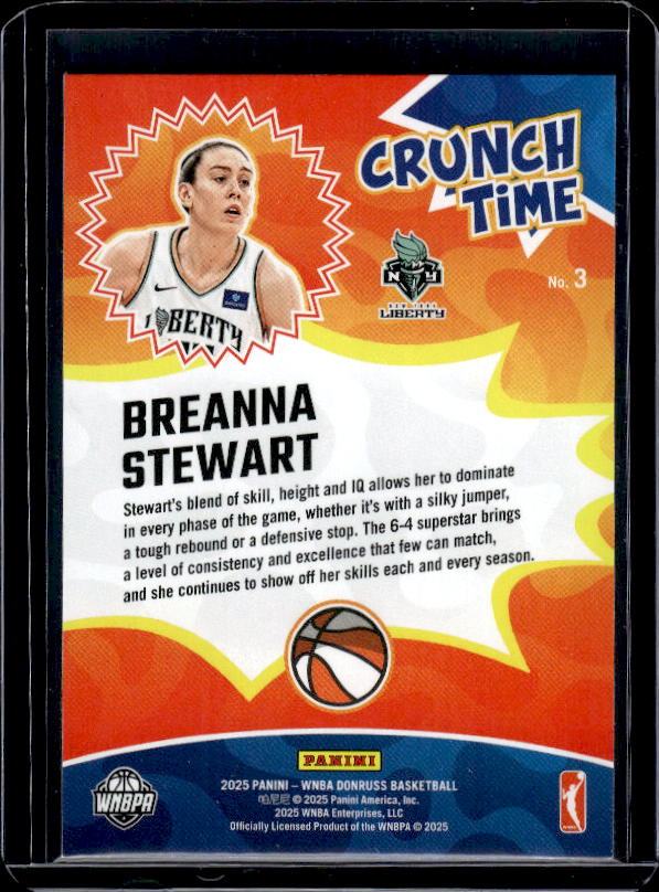 2025 Donruss WNBA #3 Breanna Stewart Crunch Time